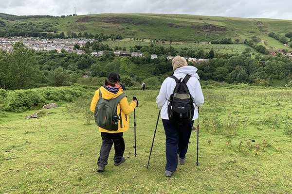 Pilgrims above Dinas